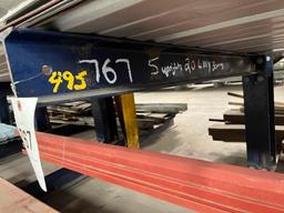 Blue Lumber Rack 5 uprights Apx 20Lx14H 30 Arms (Racking Only)
