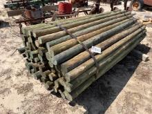 (1) Bundle Of Apx 100 3in Treated Post