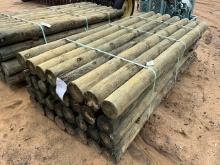 (1) Bundle Of (32) Apx 5inx8ft Treated Post