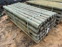 (1) Bundle Of (45) NEW Treated Apx  4inx8ft Post