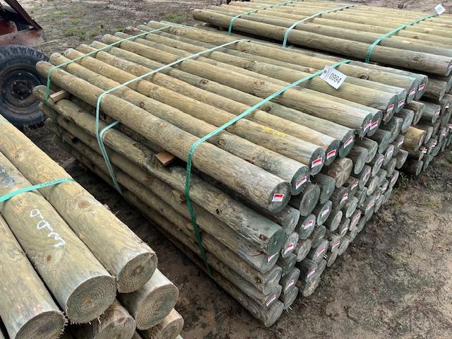 (1) Bundle Of (66) NEW 3.5inx6.5ft Treated Post