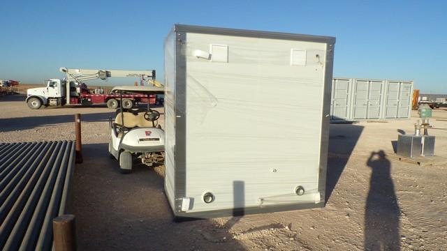 Located in YARD 1 - Midland, TX  NEW 110V PORTABLE DBL STALL TOILET