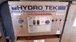 (4017) HYDRO TEK HOT PRESSURE WASHER W/ SOAP INJECTOR, (2) CANS OF SOAP