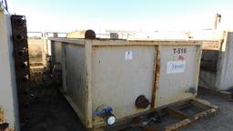 4'8"H x 8'4"W x 20'L Mud Tank, Sgl Comp, Gas Buster, Slant Bottom, (2) Drain Dum