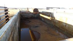 4'8"H x 8'4"W x 20'L Mud Tank, Sgl Comp, Gas Buster, Slant Bottom, (2) Drain Dum