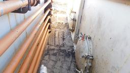 4'8"H x 8'4"W x 20'L Mud Tank, Sgl Comp, Gas Buster, Slant Bottom, (2) Drain Dum