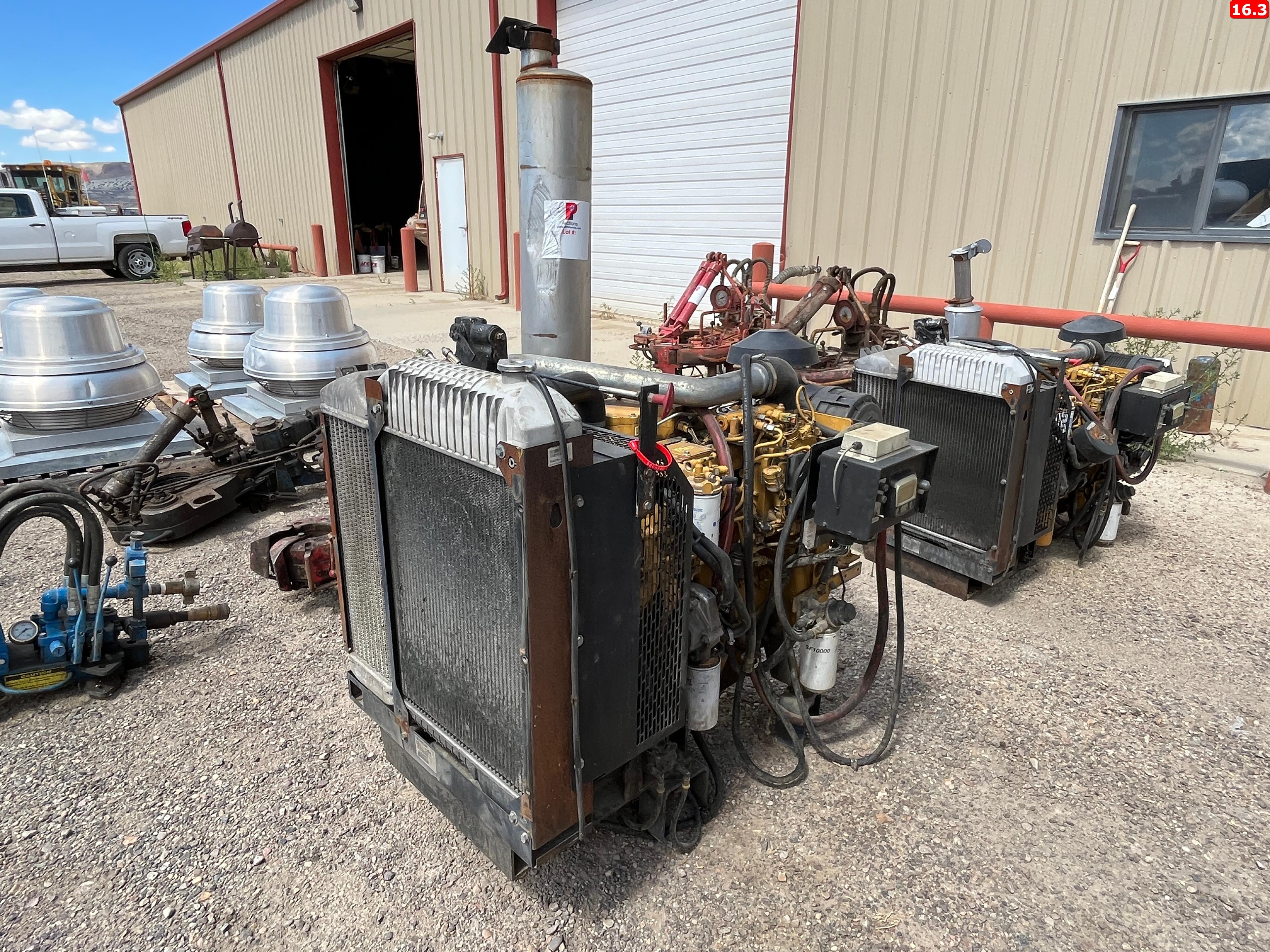 CAT C4.4 DIESEL ENGINE, TC, S/N 44424891, RADIATOR, ELECTRIC START, ALTERNATOR,