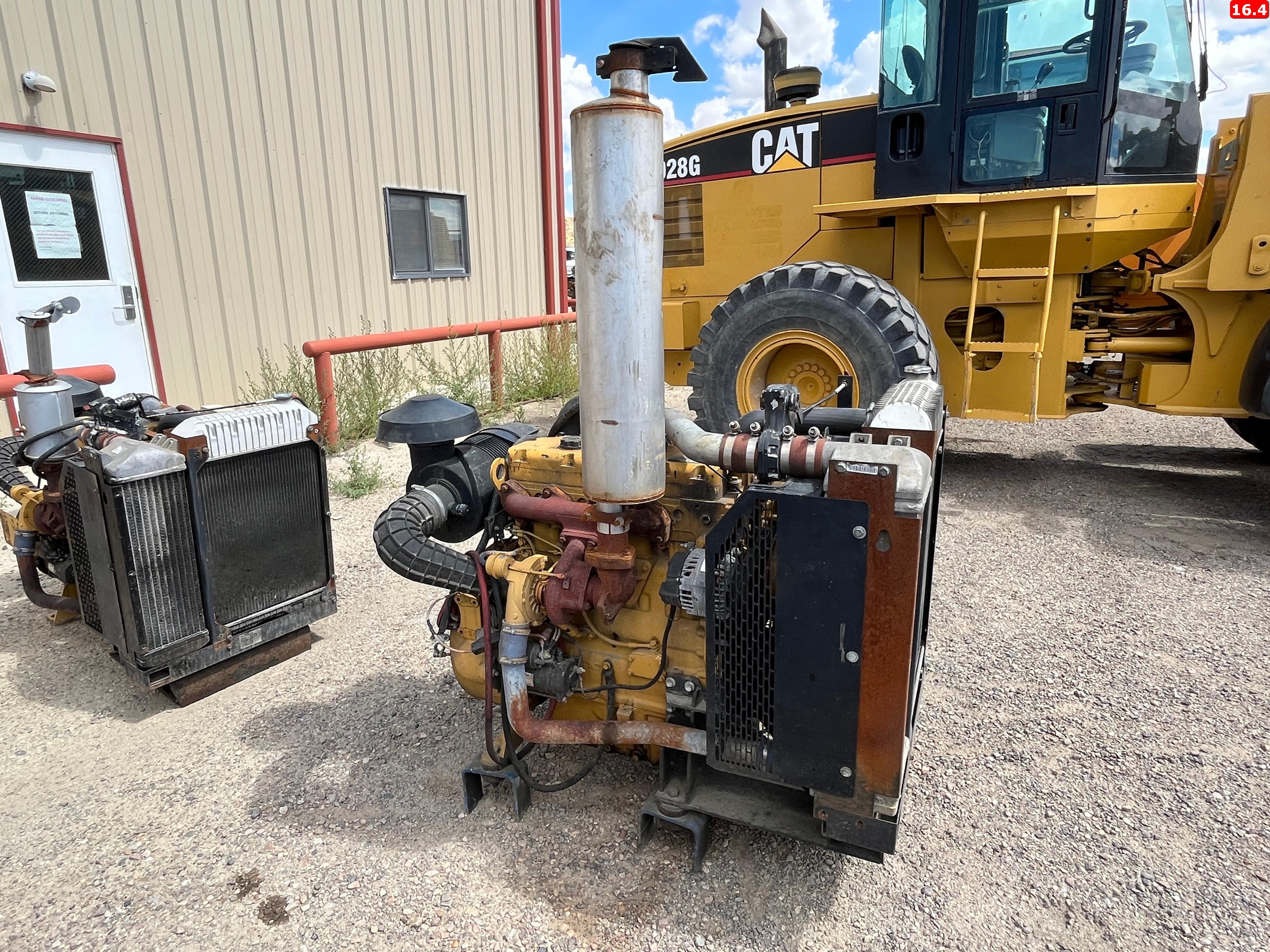 CAT C4.4 DIESEL ENGINE, TC, S/N 44424891, RADIATOR, ELECTRIC START, ALTERNATOR,