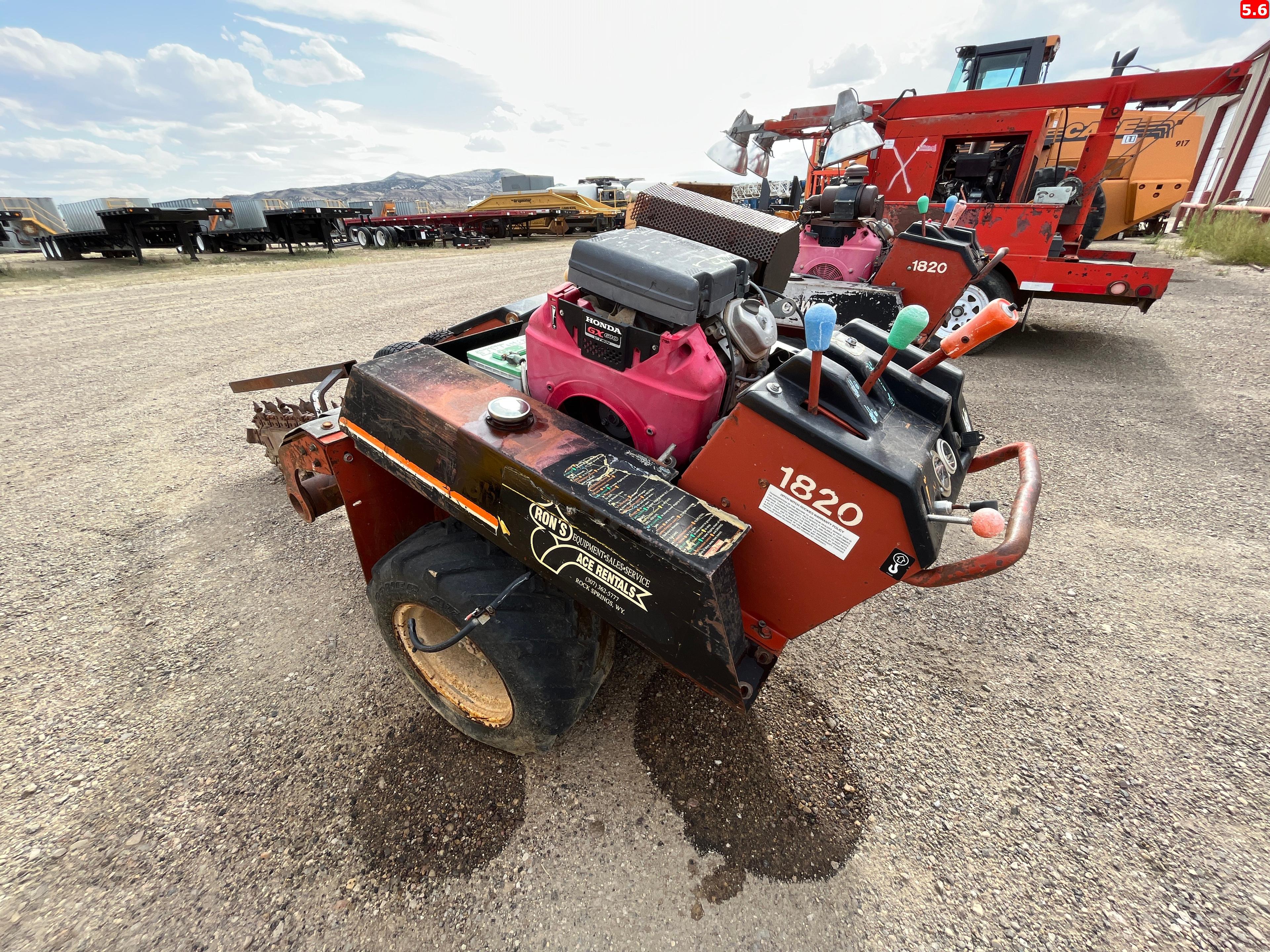 (4156) DITCH WITCH 1820H WALK-BEHIND TRENCHING MACHINE, P/B: HONDA POWER UNIT, S