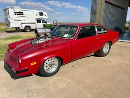 (X) 1975 CHEVY VEGA DRAGRACE CAR BUILT BY DON HARDY 10/28/1979, MODEL: K.13, P/B