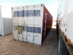 40'L X 8'W X 8.5'H SINGLE DOOR SEA CONTAINER W/ SHELVING, LIGHTS / ELECTRICITY H