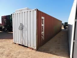 40'L X 8'W X 8.5'H SINGLE DOOR SEA CONTAINER W/ SHELVING, LIGHTS / ELECTRICITY H