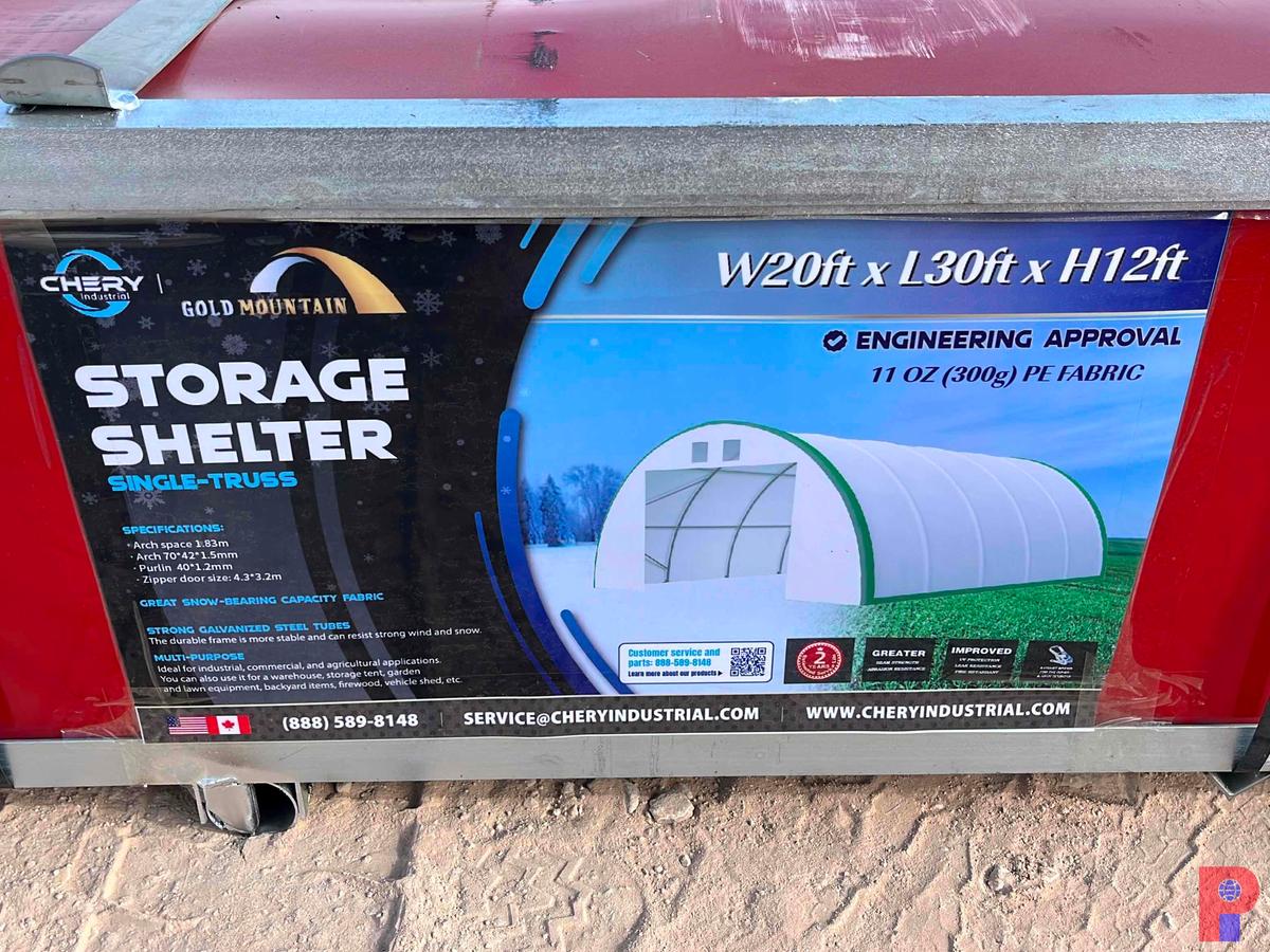 NEW 30' X 20' X 12' STORAGE SHELTER