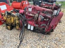 DETROIT SERIES 60 DIESEL ENGINE W/ ALLISON CLT 5860-5 TRANS, S/N 595624 (NO