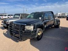 2008 GMC SIERRA 3500 CREW CAB FLATBED TRUCK