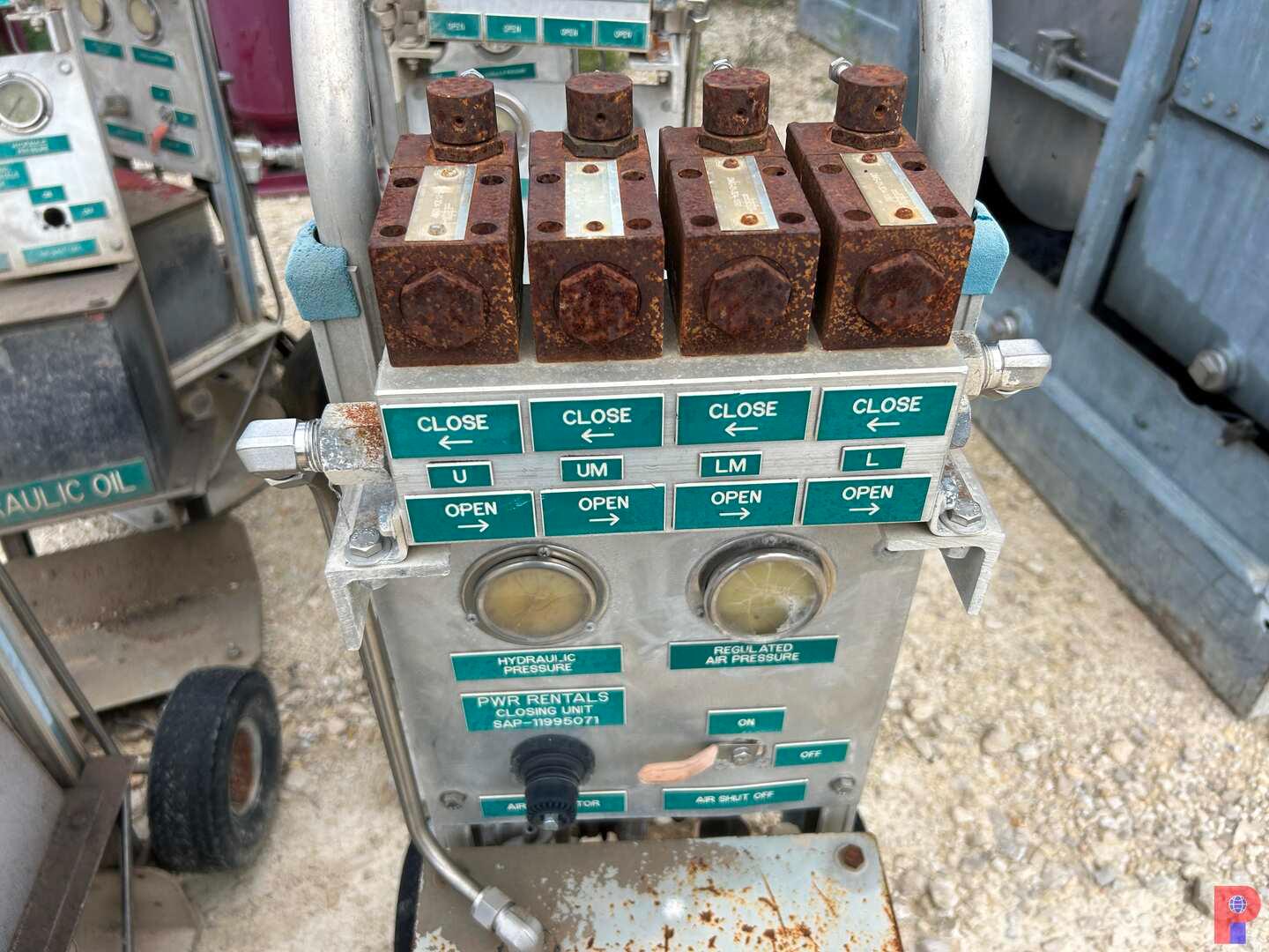 (9) REMOTE AIR OPERATED HYDRAULIC CONTROL CLOSING STATIONS