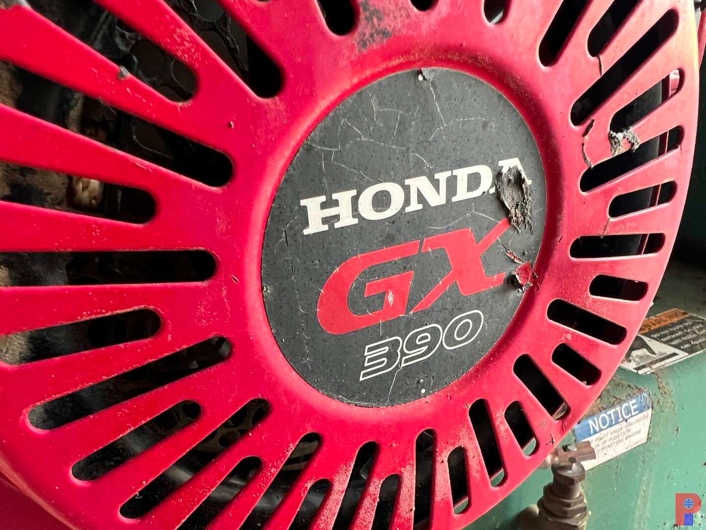 TWO BARREL GREASE SKID W/ HONDA GX390 ENGINE