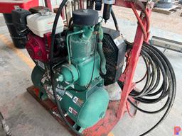 TWO BARREL GREASE SKID W/ HONDA GX390 ENGINE