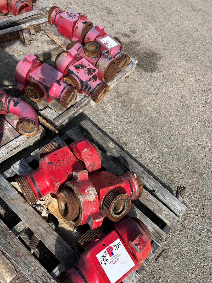 (8) 2-PALLETS UNUSED KEMPER 4"  X 3" 1502 15K WP TEE'S