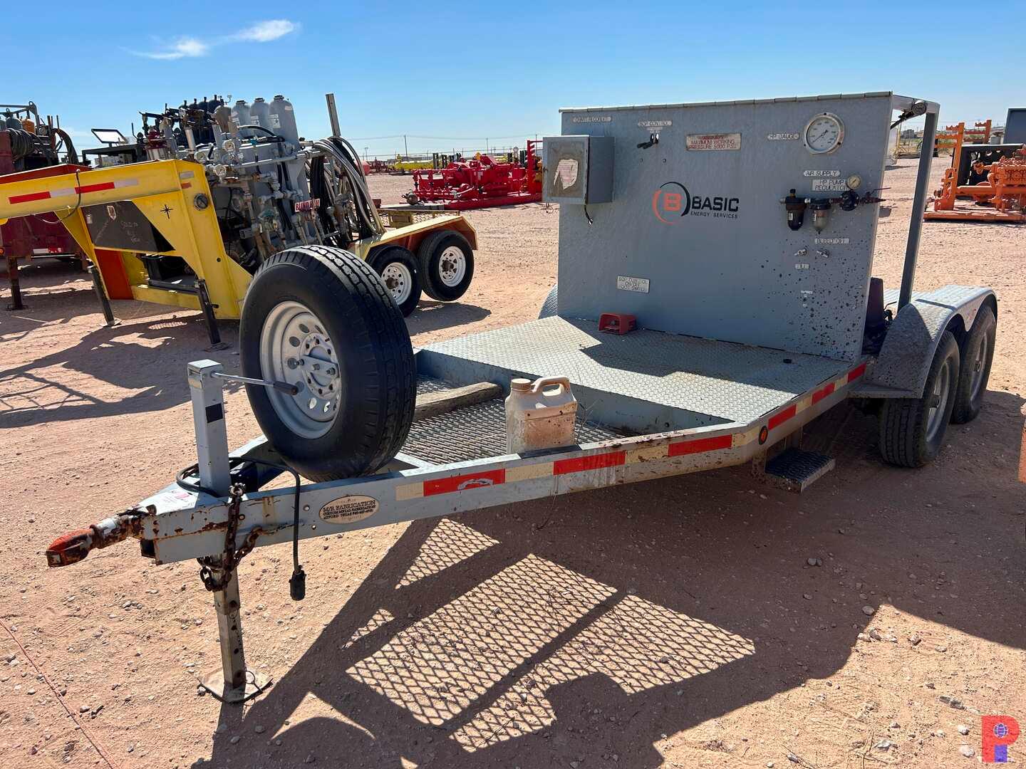 2012 M/R FABRICATION 16 T/A 5K PSI BLOWOUT PREVENTER TEST UNIT BUMPER PULL TRAILER