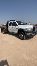 2008 DODGE RAM 5500 CREW CAB FLATBED TRUCK
