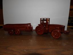 Wood Tractor & Manure Spreader