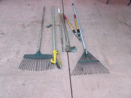 Pole Saw, Rakes, Axe