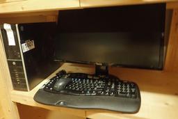 Lot of HP Desktop Computer, Benq Senseye3 Flatscreen Monitor, Keyboard and Mouse.