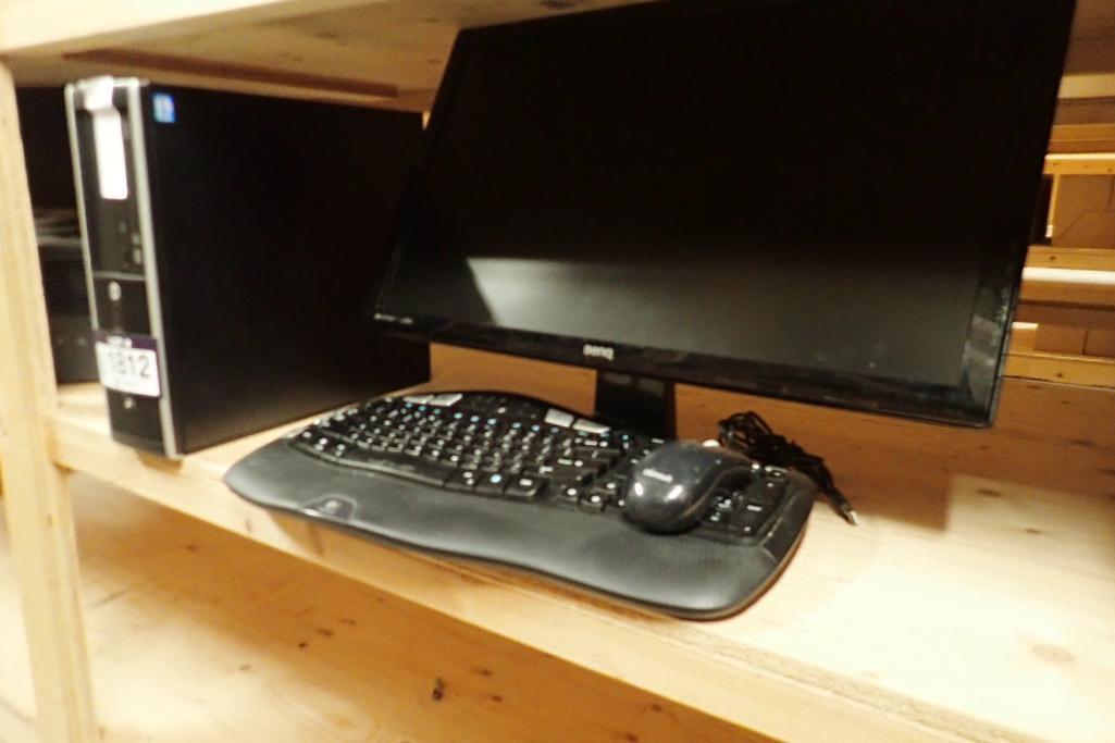Lot of HP Desktop Computer, Benq Senseye3 Flatscreen Monitor, Keyboard and Mouse.