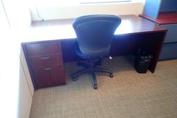 Single Pedestal Desk w/ Task Chair.