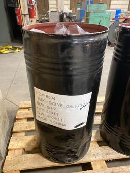 Barrel of 550ft of 5/16in Chain