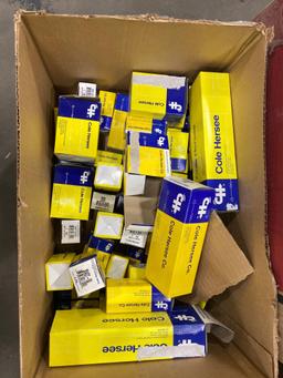 Pallet of Asst. Electrical Supplies including, Connectors, Flashlight, Heat Shrink, Gang Boxes, Grou