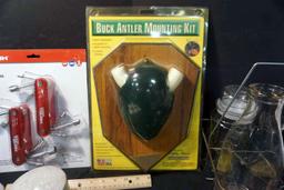 Light Fixture, Pans, Milk Bottles, Filters, Tools