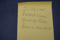 2014 Leaf Perfect Game Printing Plate. Austin Havekost Baseball