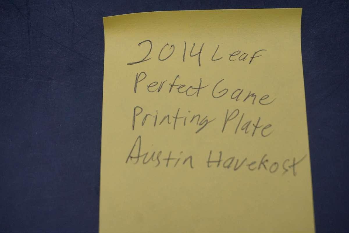 2014 Leaf Perfect Game Printing Plate. Austin Havekost Baseball