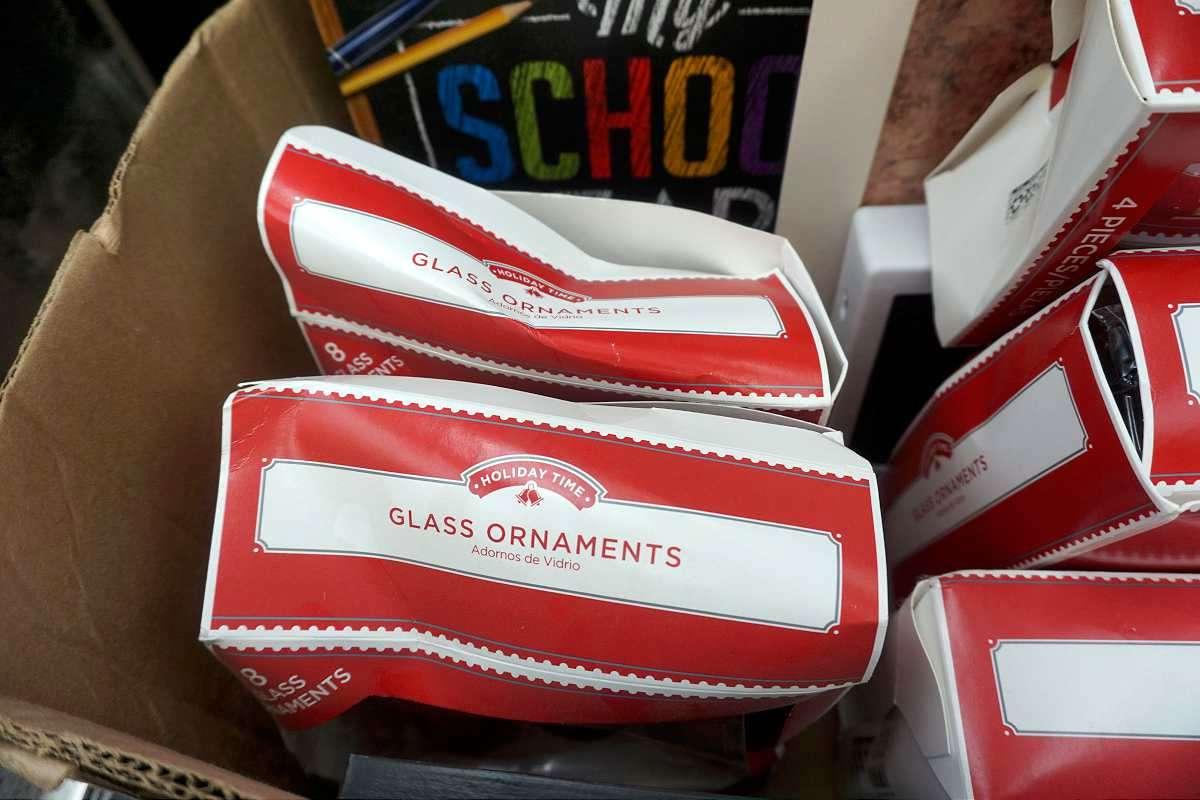 Pie Face sky high. Christmas ornaments. And more.