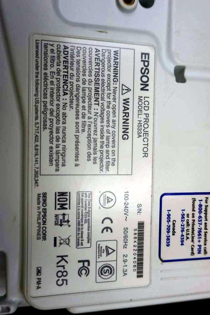 Epson projector.