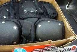 Roller blades and pads.
