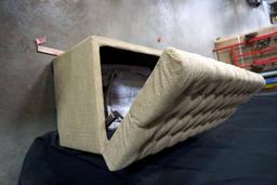 Tan Ottoman w/ storage & rugs