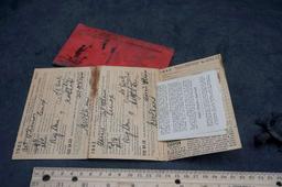 Old Angling License & Turtle