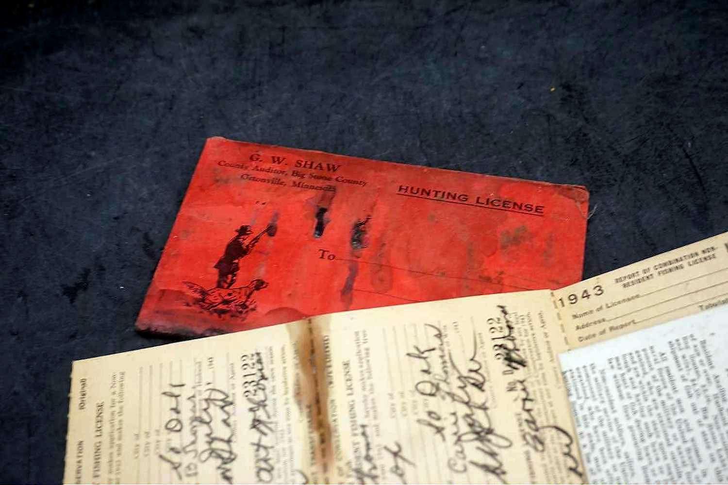 Old Angling License & Turtle