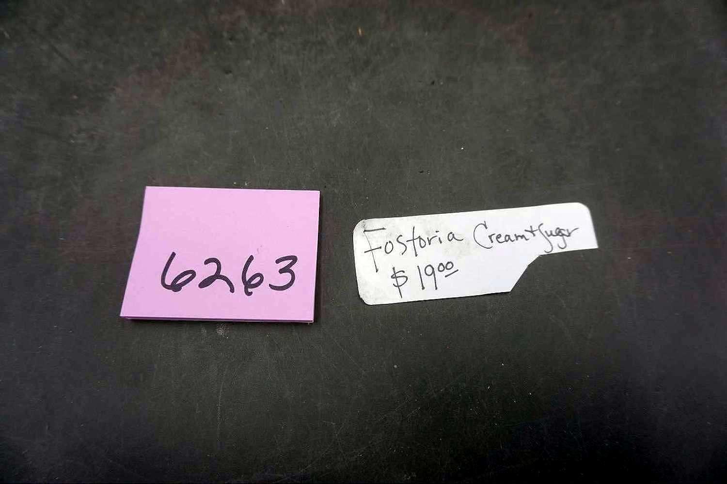 Fostoria Cream & Sugar