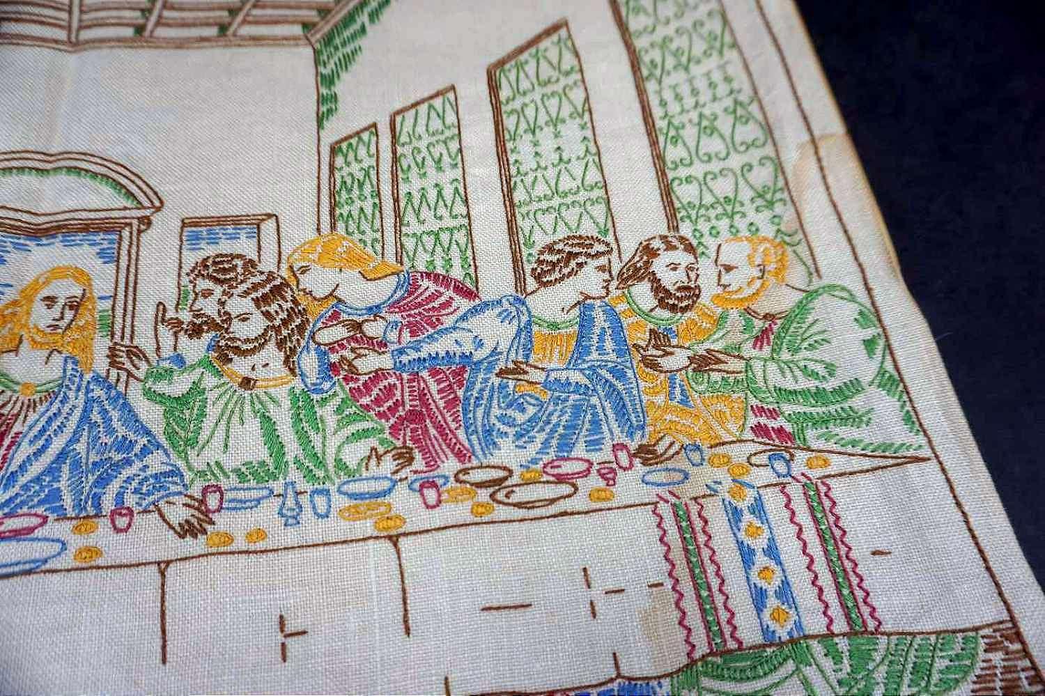 Living Last Supper Fabric Artwork