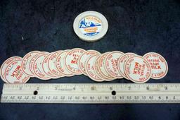 Mise, 1 Hull Creamery and Mixed Milk Bottle Caps