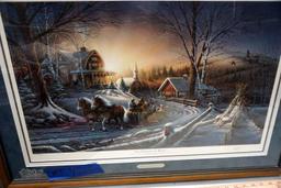 "The Pleasures of Winter" by Terry Redlin., Artist Proof. Numbered & Signed
