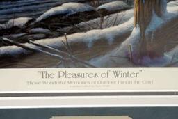 "The Pleasures of Winter" by Terry Redlin., Artist Proof. Numbered & Signed