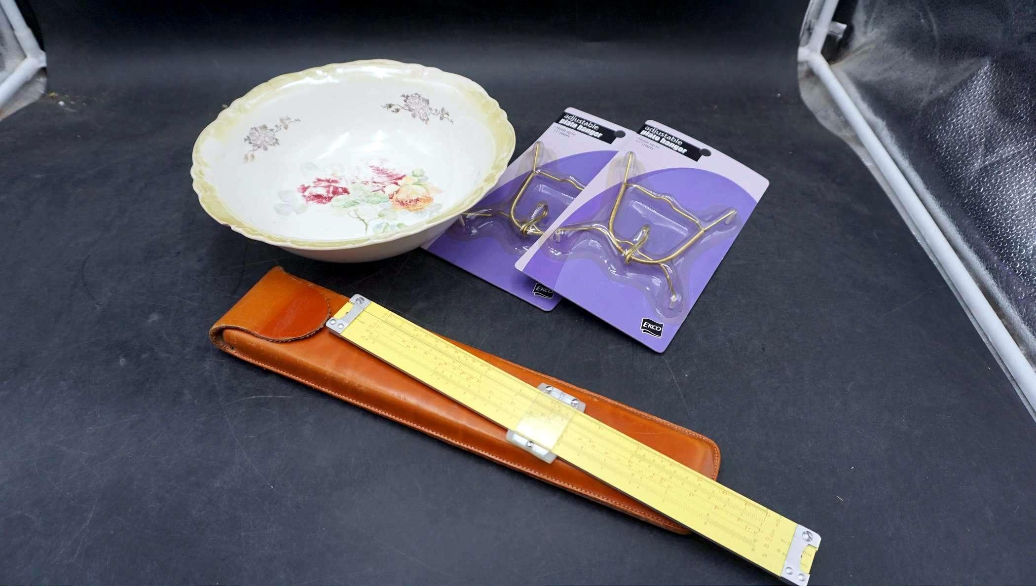 Glass Insulators, China Bowl, Plate Hangers & Tool
