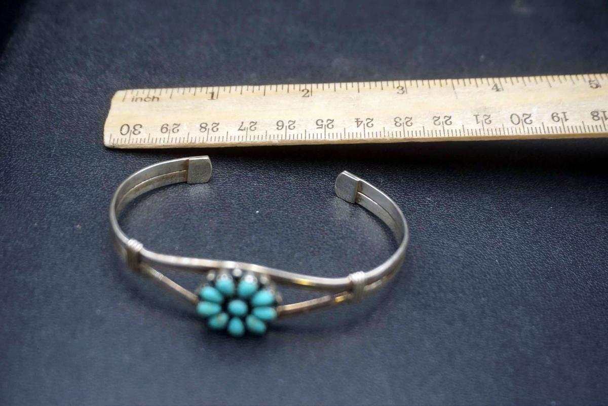 Sterling Silver Turquoise Stone Bracelet