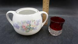 2 Mugs, Teapot Base, Ashtray & Cup