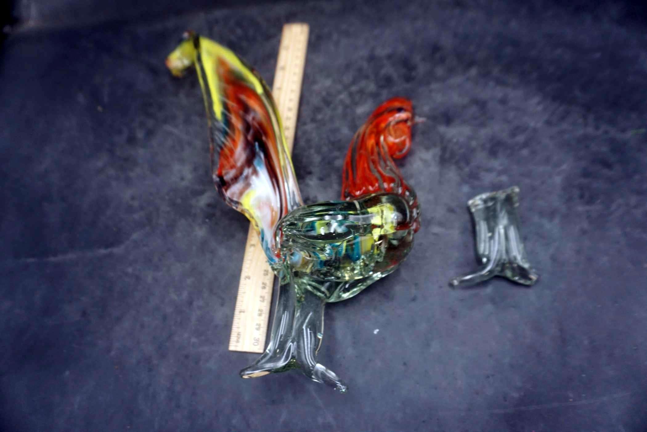 Glass Rooster (Piece Broken Off)